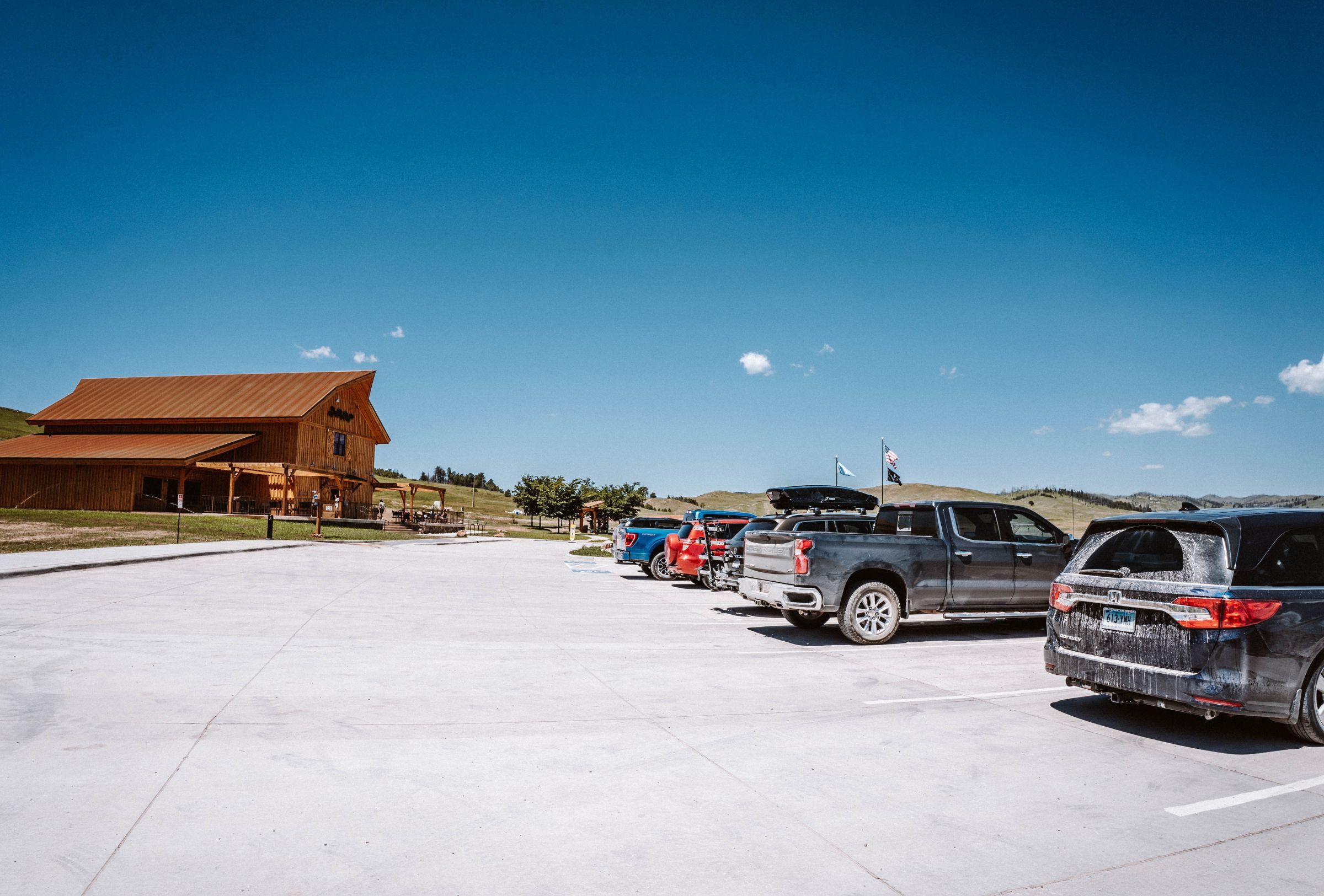 Bison Center parking lot