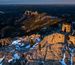 Aerial shot of mountains around Custer State Park