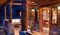 Front of the entrance of a reunion cabin at Custer State Park Resort