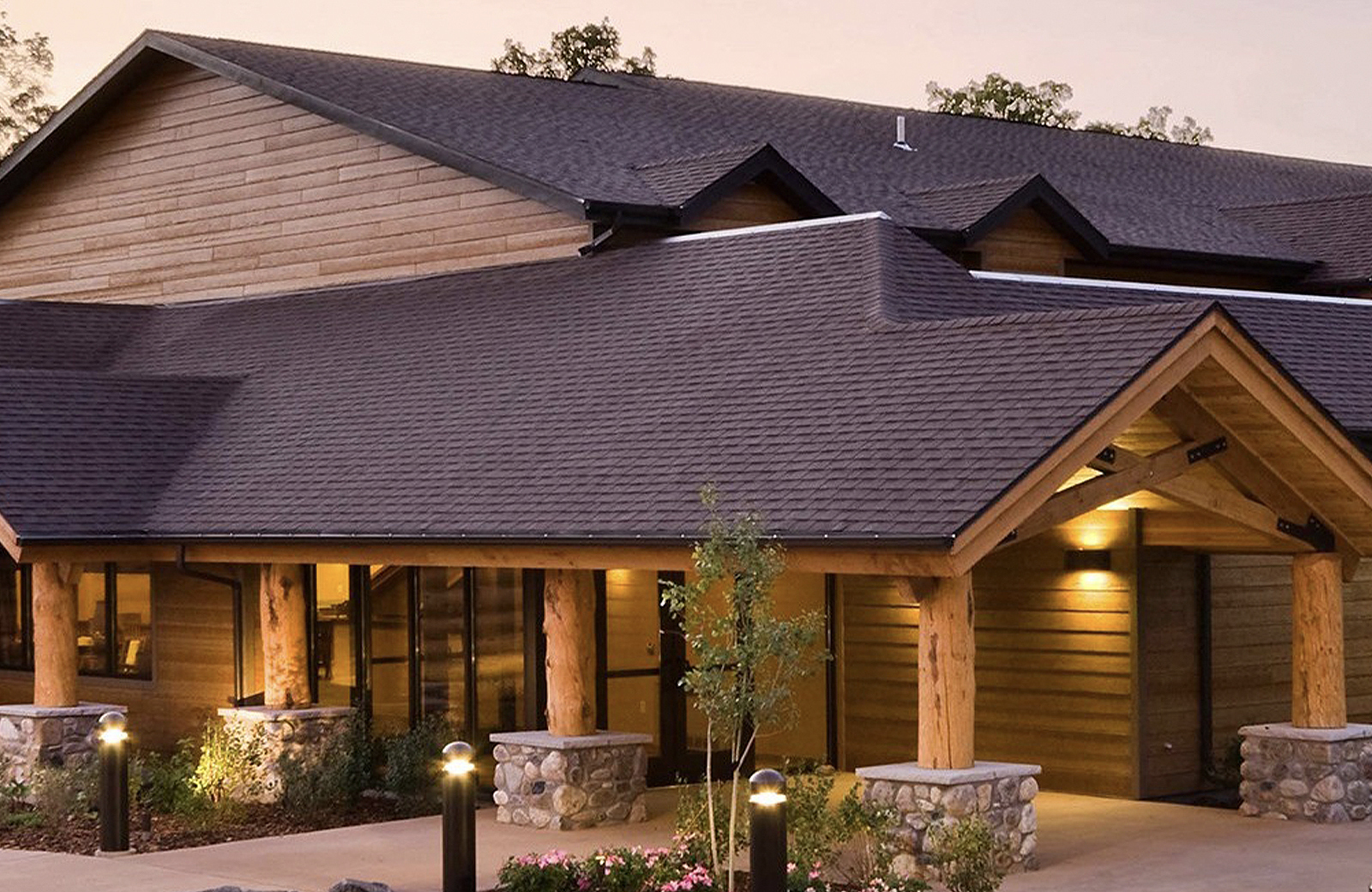 Entrance of a Creekside Lodge room