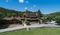 Sun shines over state game lodge at custer state park